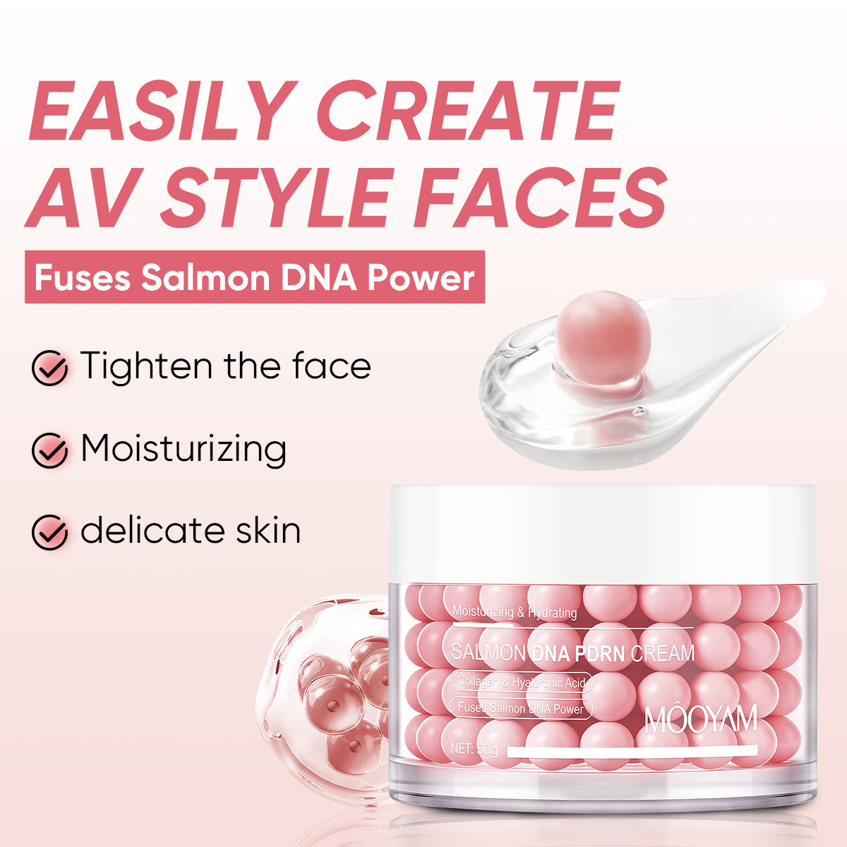 MÔOYAM Salmon DNA PDRN Collagen Capsule Cream Moisturizer