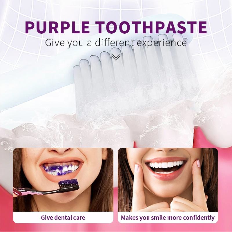 KORMESIC Teeth Whitening Purple Toothpaste Tooth Paste 30ml